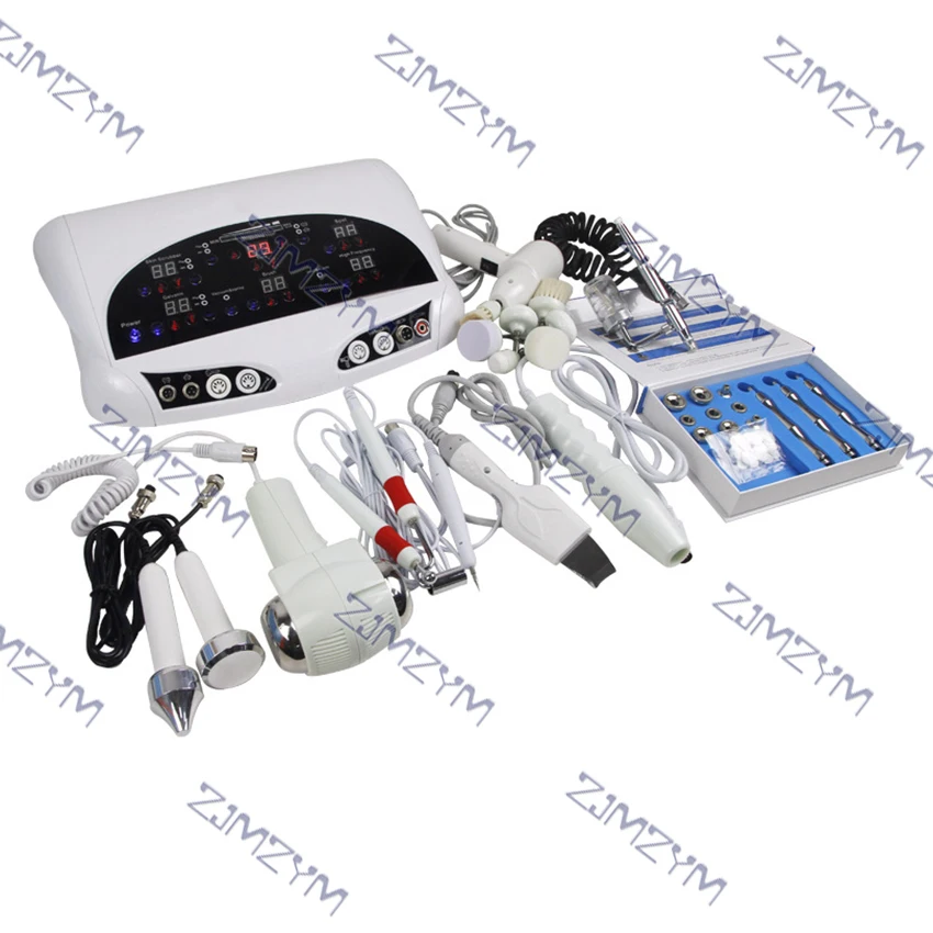 10 in 1 Lifting della pelle multifunzionale Scrubber per la pelle ad alta frequenza Spazzola per la pulizia del viso Microdermoabrasione Macchina per la cura della pelle