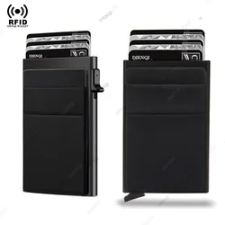 Rfid Blocking Pop Up Credit Card Holder Thin Mini Minimalist Slim Wallets Metal Cardholer Case Wallet for Men Carteras Choice
