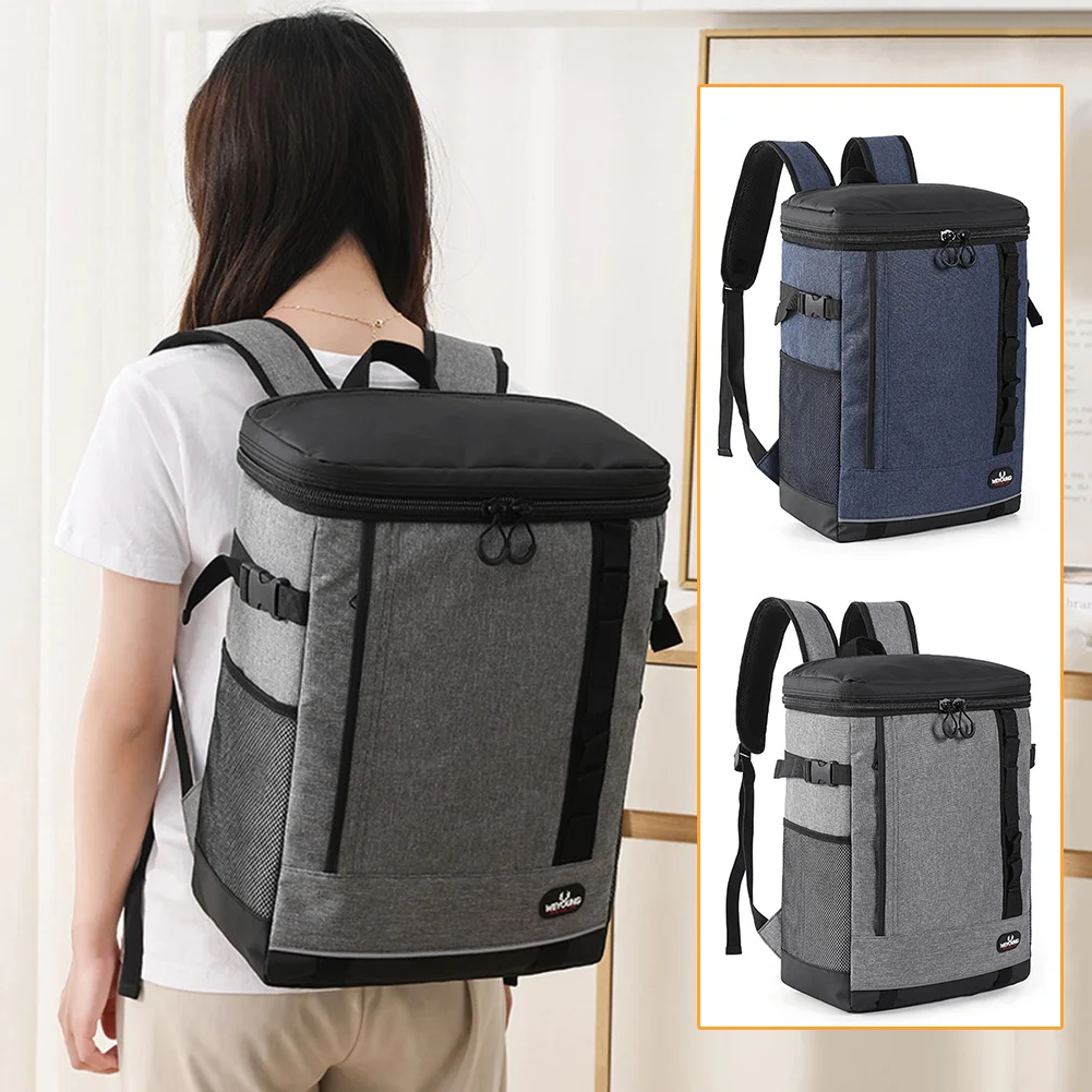 24L Cooler Box Picnic Bag Large Thermal Backpack Thermal Insulated Cooler Bag Beach Beer Zip Pack Bag Camping Drink Bento Bags