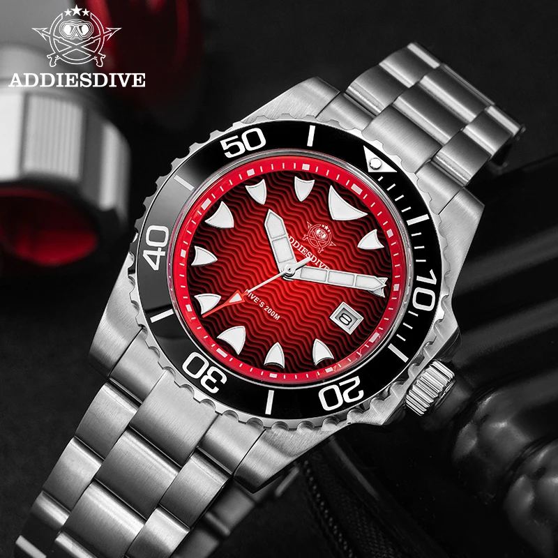 ADDIESDIVE Japan 2115 Men Quartz Watch 41mm Luminous 200m Waterproof 316L Stainless Steel Wristwatch Fashion Luxury Watches New