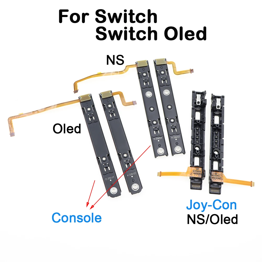 1Set Left+Right Replacement Rail Slider Set Flex Cable for Switch/NS Oled Console For NS Joy-Con Games Accessories