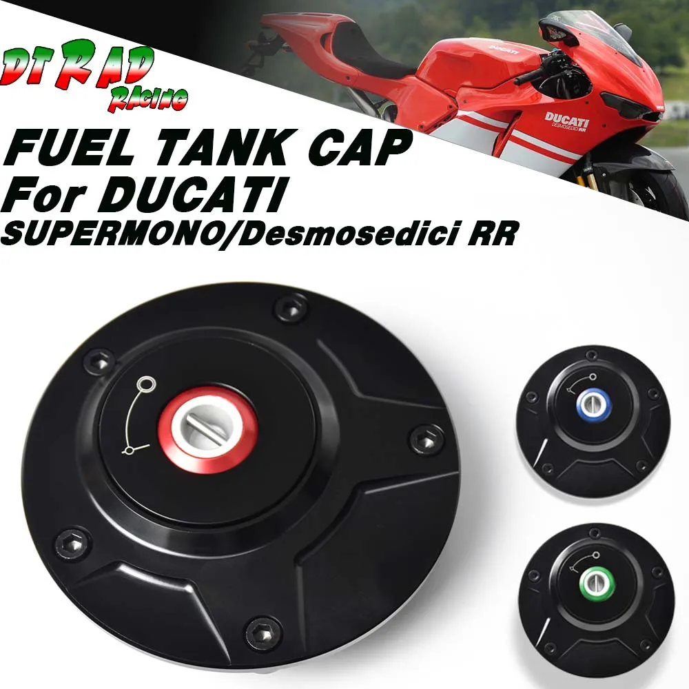 Motorcycle CNC Billet Fuel Tank Cap With Key Locking Gasoline Cover For DUCATI SUPERMONO/Desmosedici RR Modified Accessories