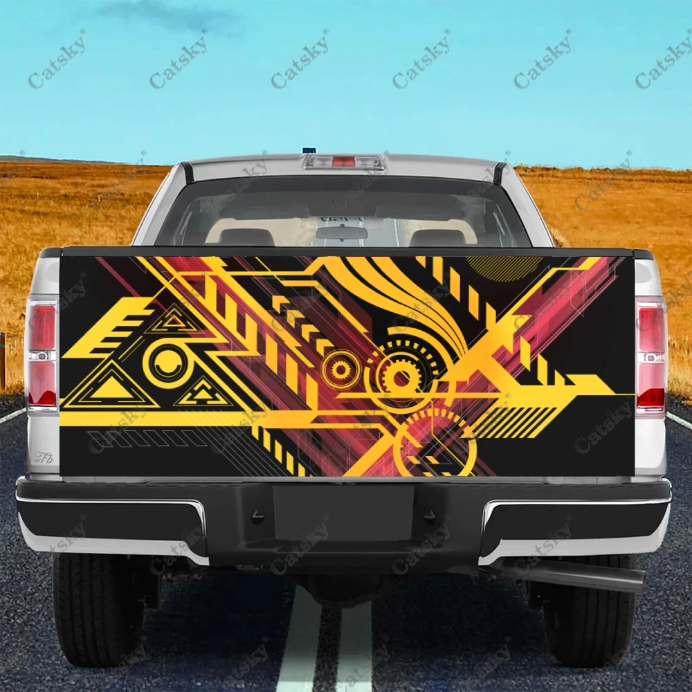 Cyber Circuit Future Design Truck Tailgate Wrap Professional Grade Material Universal Fit for Full Size Trucks Weatherproof