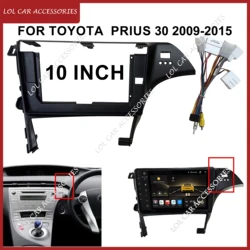 Radio con GPS para coche, reproductor con Android, estéreo, MP5, pantalla de 10 pulgadas, 2 Din, marco de carcasa, instalación de Fascia, para TOYOTA Prius 30 2009-2015