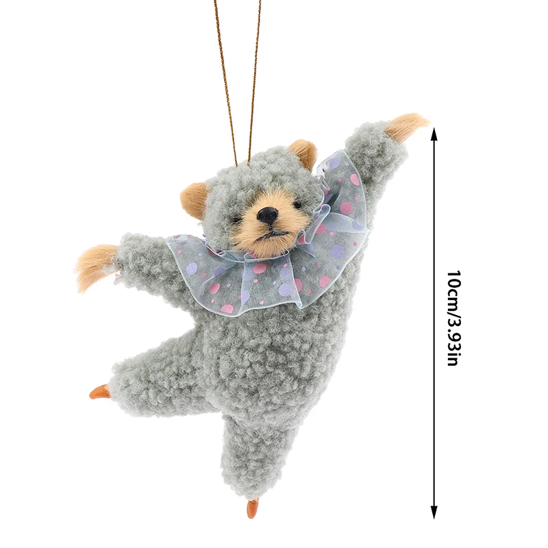 Creative Ins Ballet Bear Plush Keychain Doll Room Bedside Pendant Cartoon Kawaii Dance Bear Plush Car Pendant Kids Birthday Gift