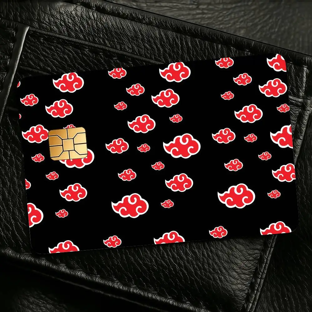 Anime A-Akatsuki Credit Skin Cover Card Stickers 4PCS Film Bus Pass Front Decoration Bank Debit Waterproof