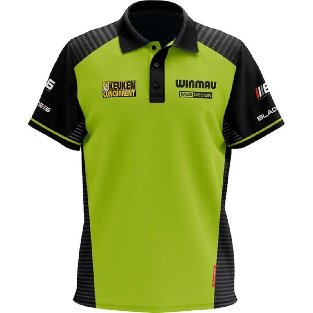 2026 Michael van Gerwen Dartshirt Official dart competition jersey Summer Sports Men's T-Shirt Children's Clothing Tee