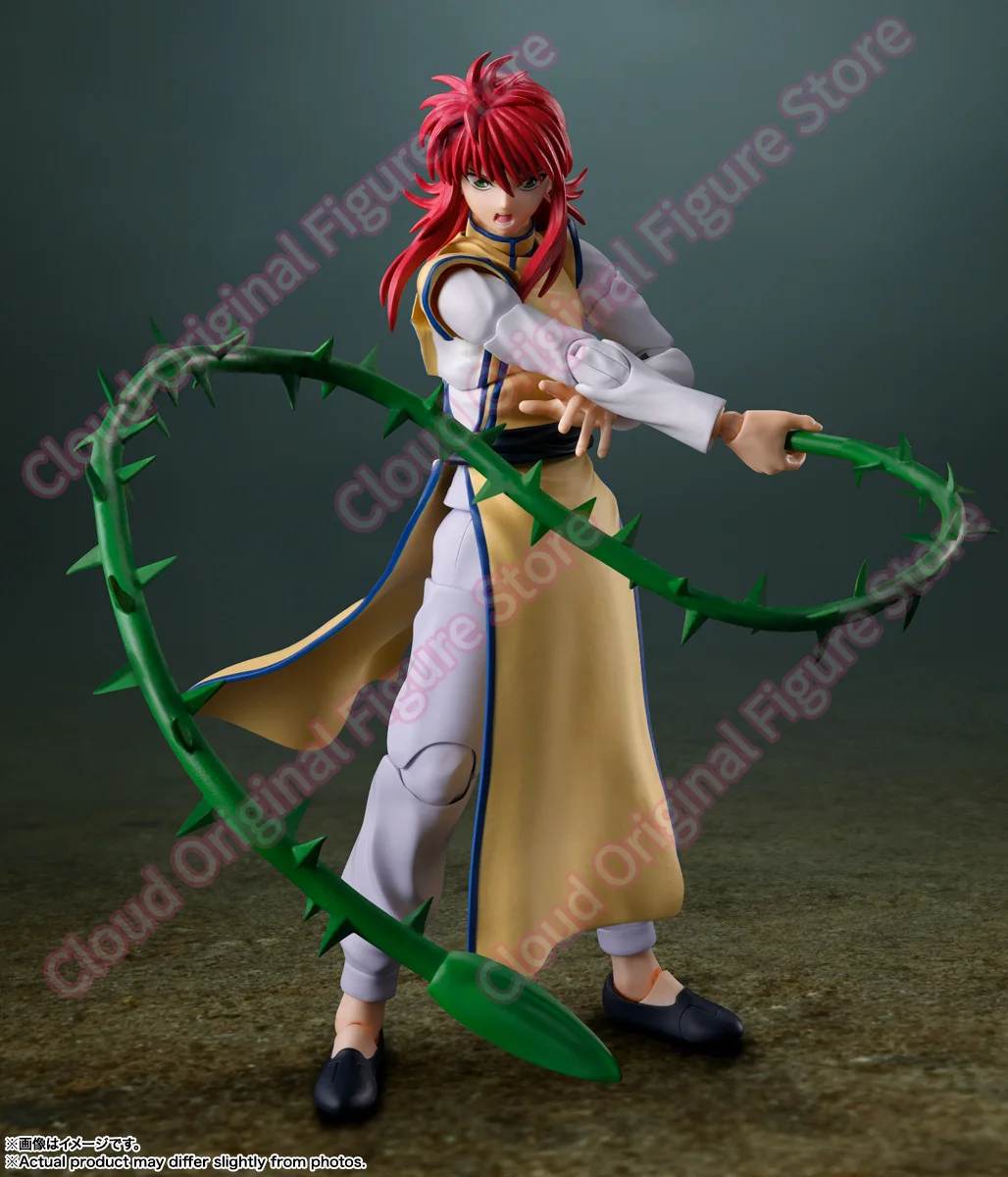 

In Stock 100% Original Bandai SHF Yu Yu Hakusho Kurama pvc 15cm Action Figure Anime Toys Gifts Collections Hobby