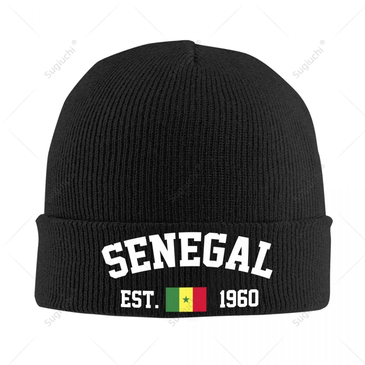 Unisex Senegal EST.1960 Knitted Hat For Men Women Boys Winter Autumn Beanie Cap Warm Bonnet