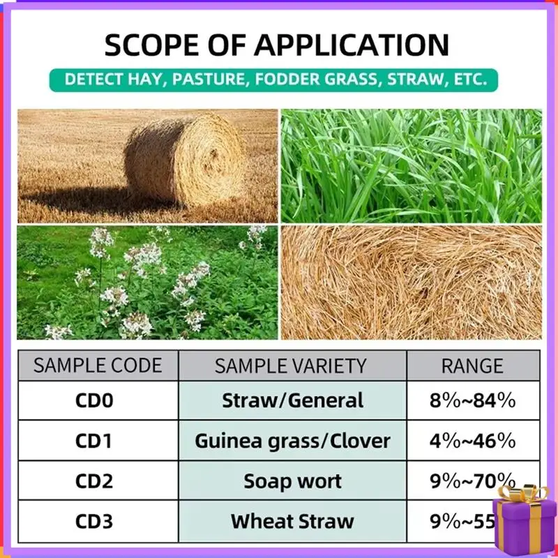 

Advanced Portable Hay Moisture Meter For Cereal Straw Forage Grass Leymus Chinensis Emperor Bamboo Grass Testing Fibre