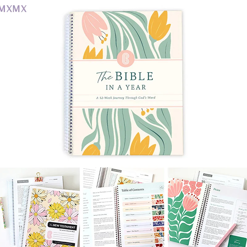 

The Bible In A Year: A 52-Week Study Through Gods Word - Spiral Bible Study Guide 52-Week Women's Bible Study Plan