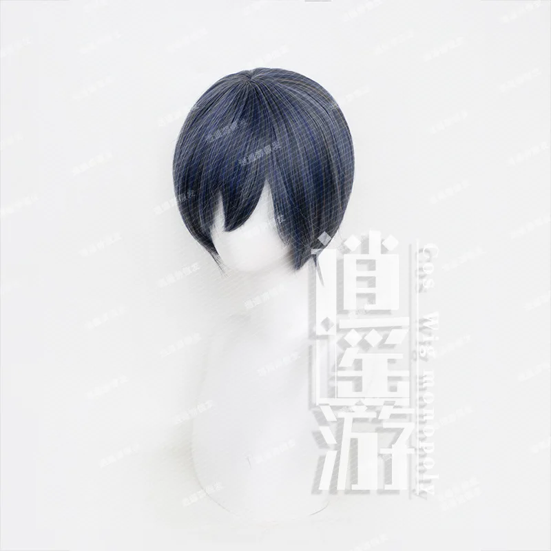 Ciel Phantomhive Cosplay Wig Anime Black Butler 30CM Blue Grey Heat-resistant Synthetic Wig Halloween Cosplay Ciel Wigs+wig Cap