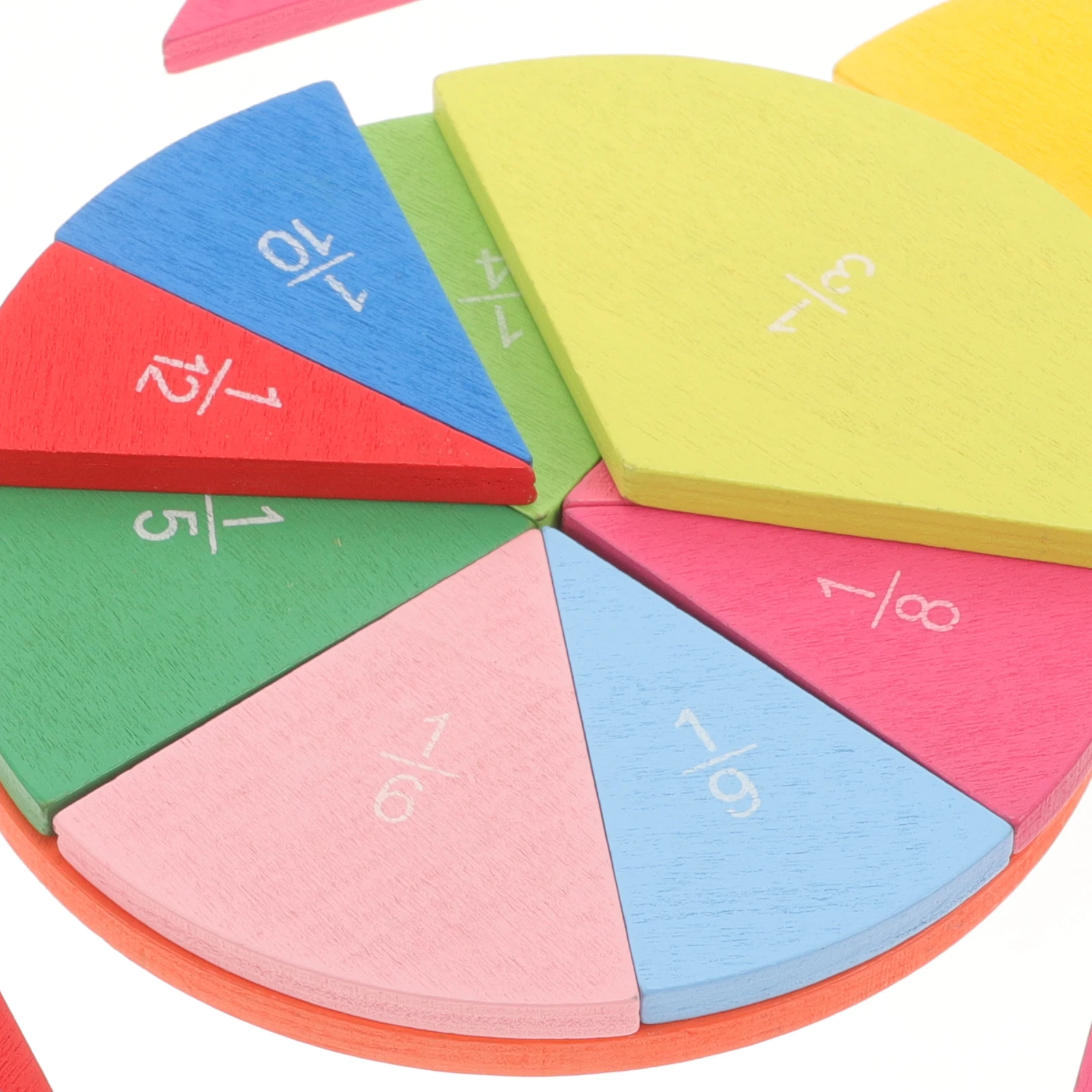 Juguetes de fracción para niños, bandejas de números de madera para aprendizaje temprano, contadores de matemáticas para educación cognitiva, embalaje de regalos divertidos y prácticos