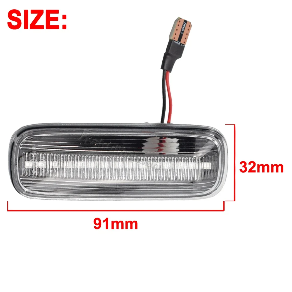 2Pcs Dynamic LED Side Marker Lights Turn Signal Indicator Car Accessories For Honda Civic EK 2/3/4dr Ballade CRV Prelude 95-99