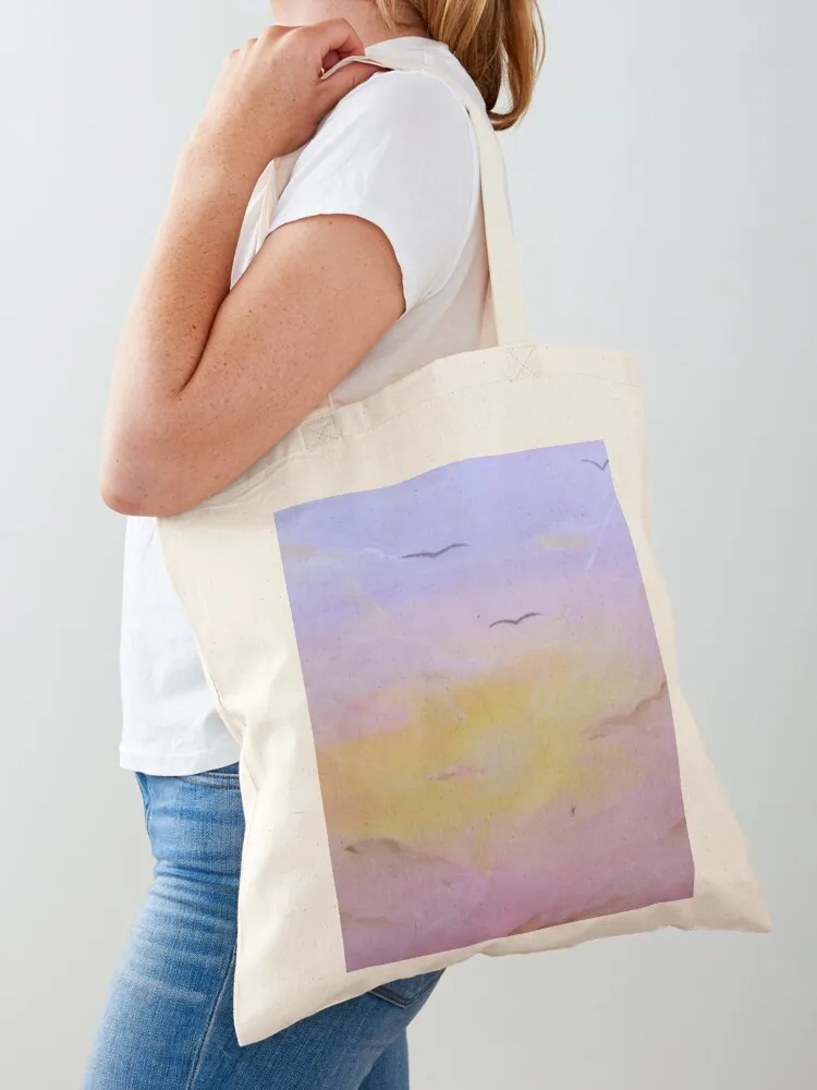 

Pink Skyscape Tote Bag tote bag women shopper bag women shopping bags foldable the tote