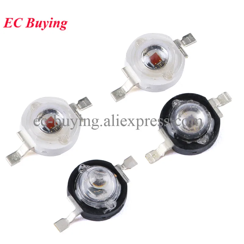 5pcs 3W Infrared IR High Power LED Emitter CCTV Camera IR Emission Tube Diode for Security Black 850nm 940nm 60 120 degree 700mA