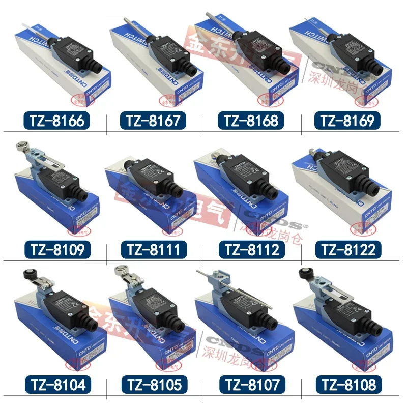 2pcs CNTD Changde Limit Switch TZ-8168 Microswitch Travel Switch Self Reset Universal Rod