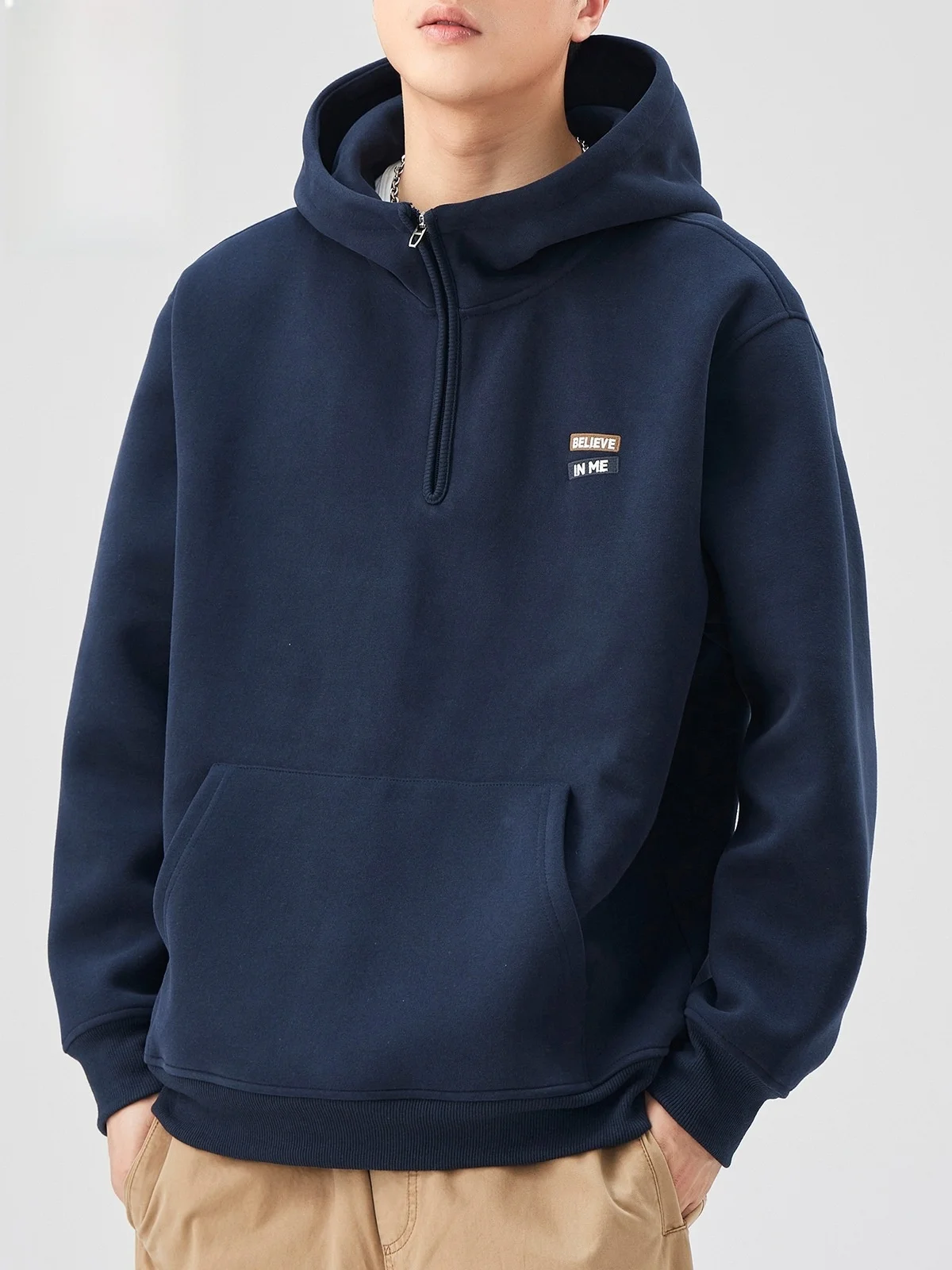 

Men's Hoodie Sweatirt Zipper Sle Casual Spring Jaet Heavyweight American Sle Trendy Loose Fit Long Sve