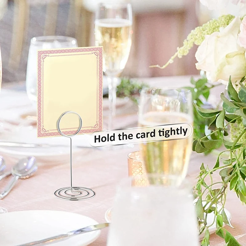 40 Pcs Table Number Holders Place Card Holder, Name Cards Picture Holders For Wedding, Anniversary Party, Birthday Party