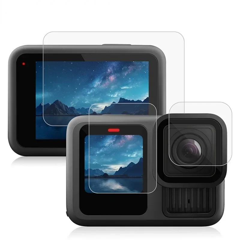 

3 in 1 Lens and Front Back Screen 9H 2.5D Tempered Glass Film For GoPro HERO13 Black Screen Protector