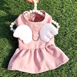 Pet Clothing For Dogs Cats Small Dog Dress Angel Wings Skirt Dog Clothes Dog Accessories Spring Summer Cat Harness Collars