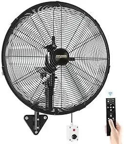 

Outdoor Wall Mount Fan with Remote Control, 20-Inch, 4-Speed Oscillating, Fully Sealed Brushless DC Motor, Heavy Duty Industrial Grade, Waterproof for Home, Garage, Warehouse, Factory