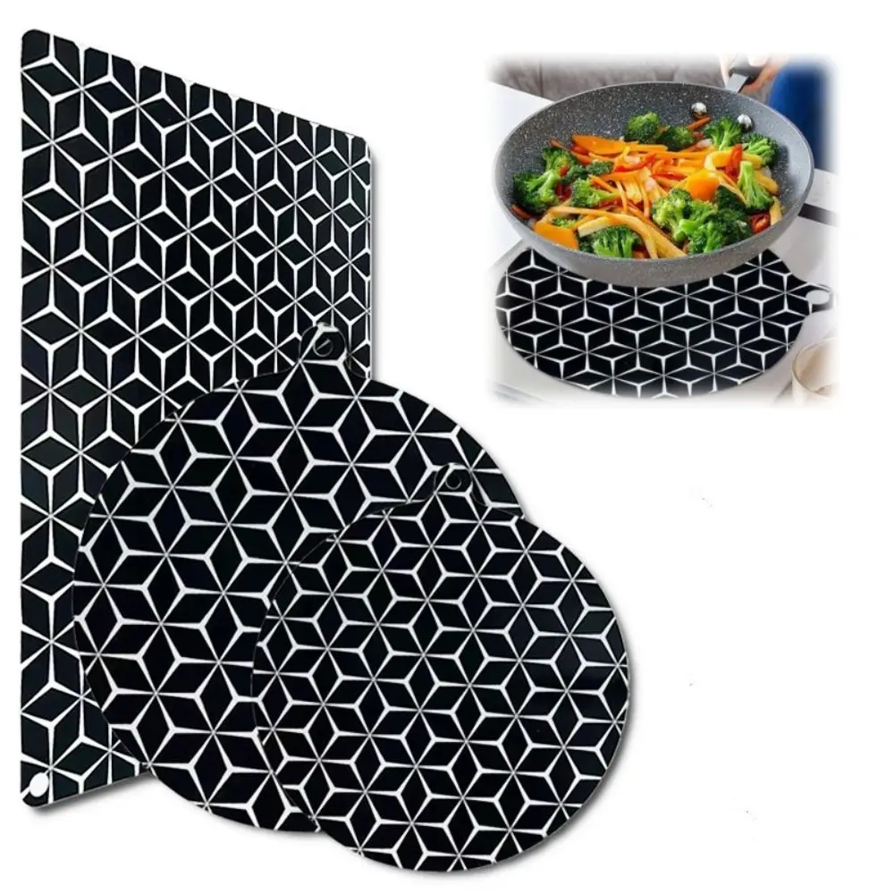 Silicone Induction Cooktop Mats Heat Resistant Reusable Induction Cooktop Protector Nonslip Easy Cleaning Induction Hob Cover