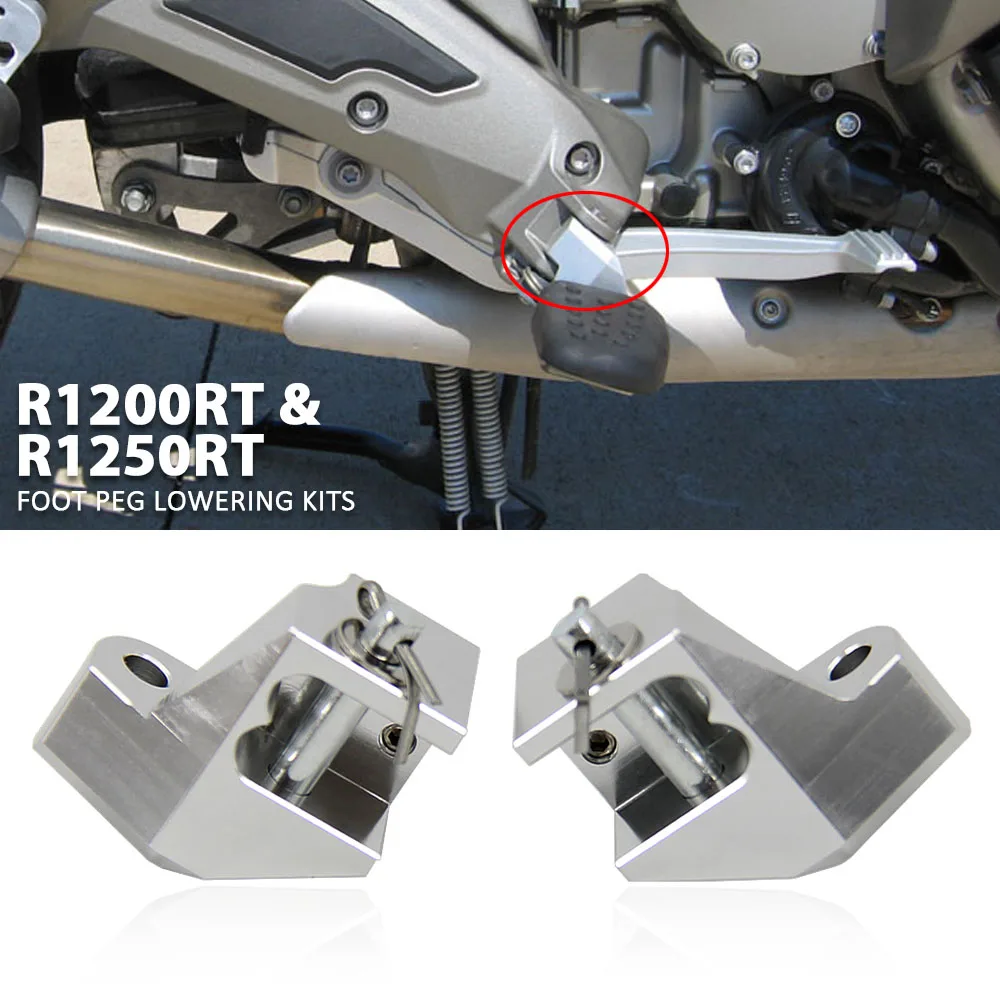 

For BMW R 1200 1250 RT R1250RT R1200RT 2014-2018 2016 2017 Driver Lower 1.5" Motorcycle Accessories Driver Foot Peg Lowering Kit