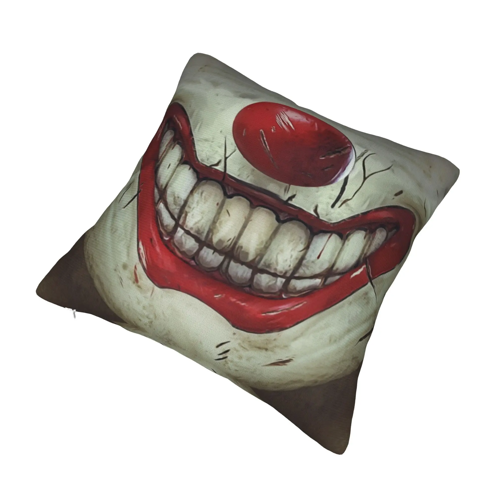 Nordic Style Evil Joker Clown Cushion Covers 40x40cm Soft Halloween Party Throw Pillow for Car Square Pillowcase Home Decor