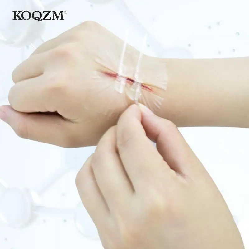 Portable Zipper Tie Wound Closure Patch Hemostatic Patch Wound Fast Suture Zipper Band-Aid Outdoor 1/3/10Pcs