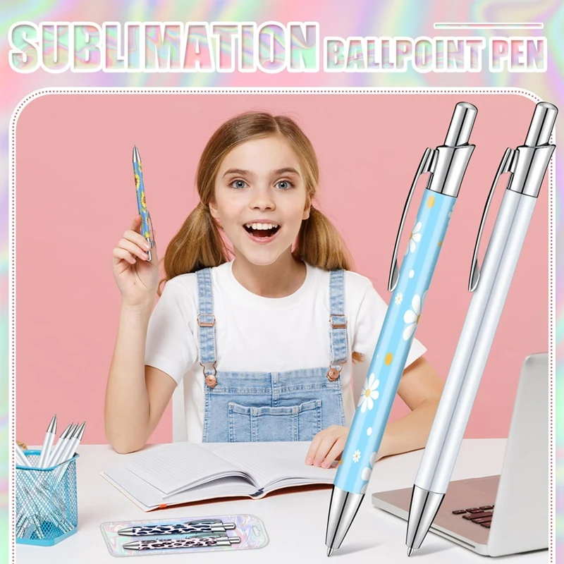 Sublimation Pen Kit Sublimation Pen Blank With Resealable Pouch Bag And Thank You Card Sublimation Ballpoint Pen School