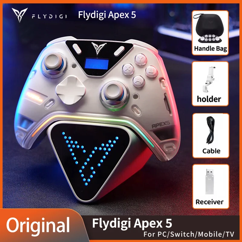 

Flydigi Apex 5 Game Controller Appearance Customization System Force Feedback Trigger 6 Major Expansion Button Gamepad