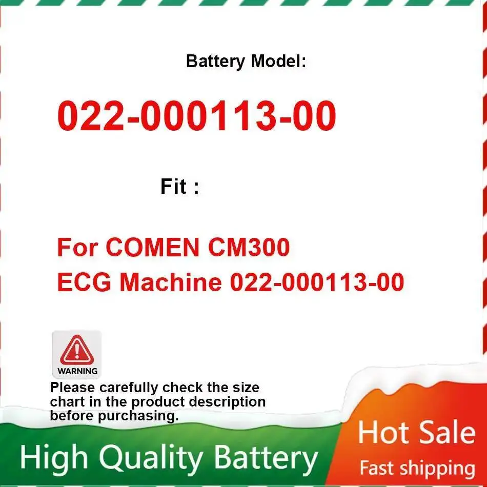 

Аккумулятор для электрокардиографа емкостью 3400 мАч, хорошая низкотемпературная батарея для машины Comen CM300 ECG 022-000113-00