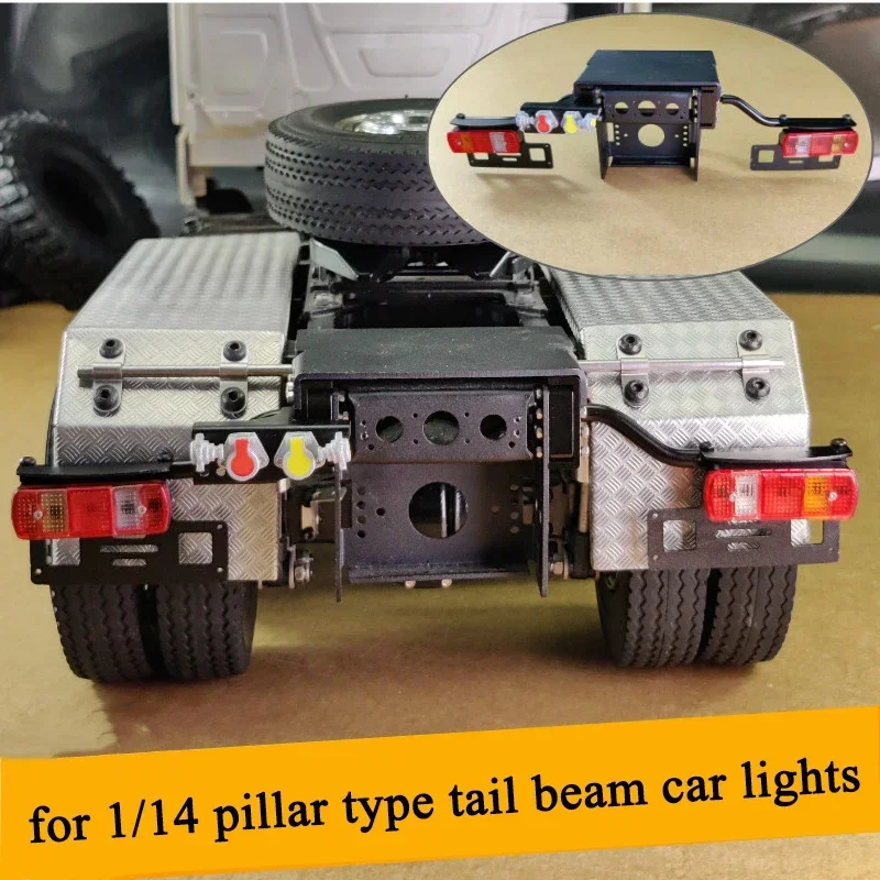 Brace Type Heavy Tail Beam Upgrade Tail Light Frame for 1/14 Tamiya RC Truck Car SCANIA ACTROS MAN