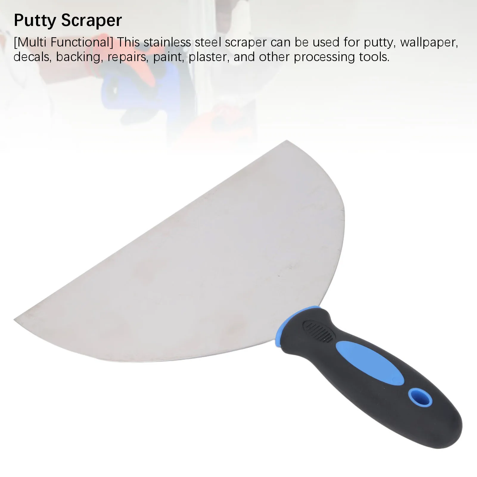 Stainless Steel Putty Scraper Wallpaper Paint Decals Plaster Scraper with Hanging Hole for Drywall Repair  Scraper