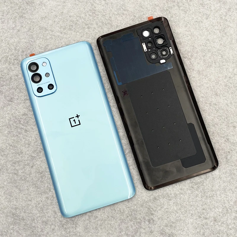ل One Plus 9R LE2101 A + زجاج الغوريلا 5 غطاء الإسكان الخلفي ل OnePlus 9R الباب الخلفي استبدال علبة البطارية الصلبة وعدسة الكاميرا