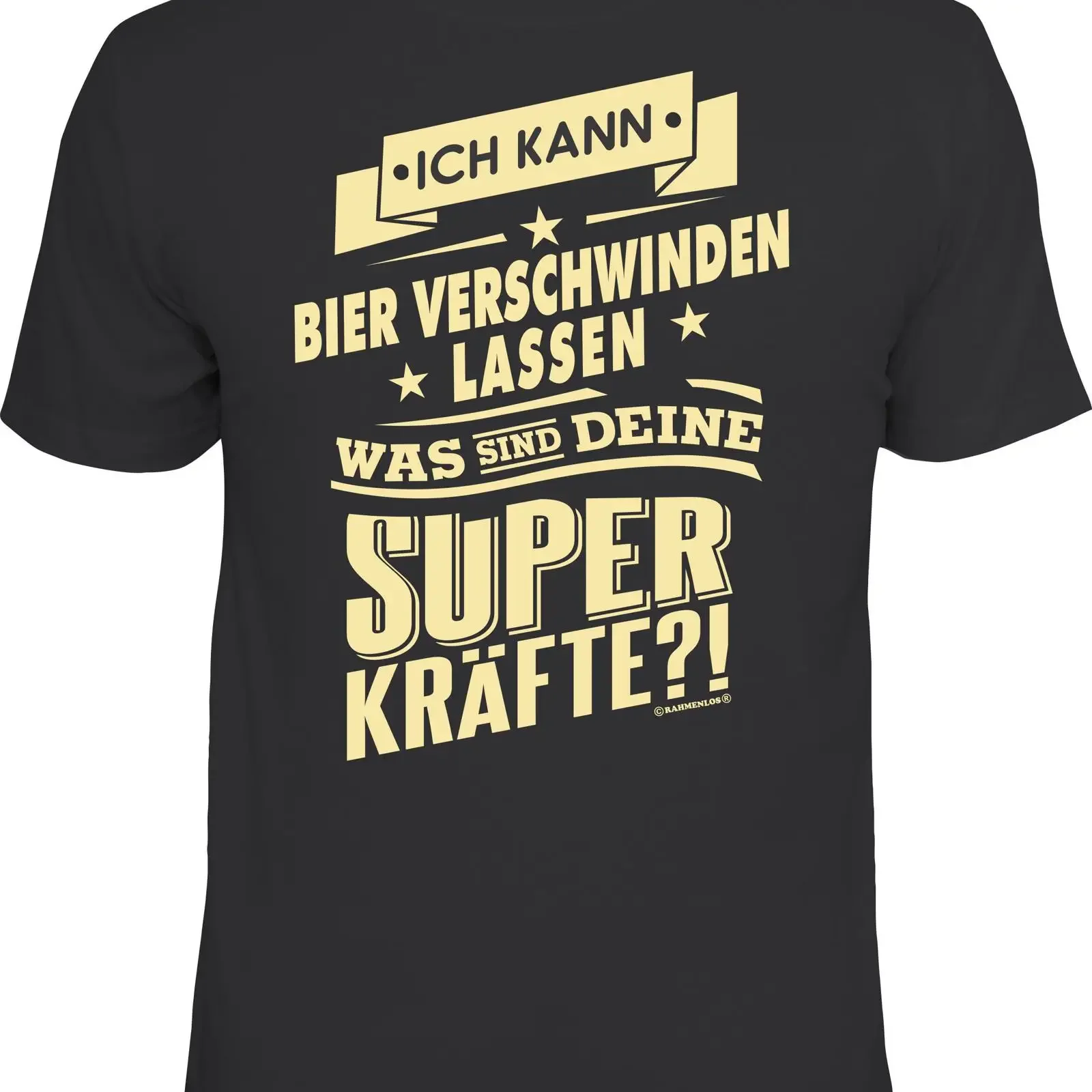 FRAMELESS T Shirt Superpowers I can make beer disappear vintage Washed streetwear Unisex fashion Slightly Versatile Casual