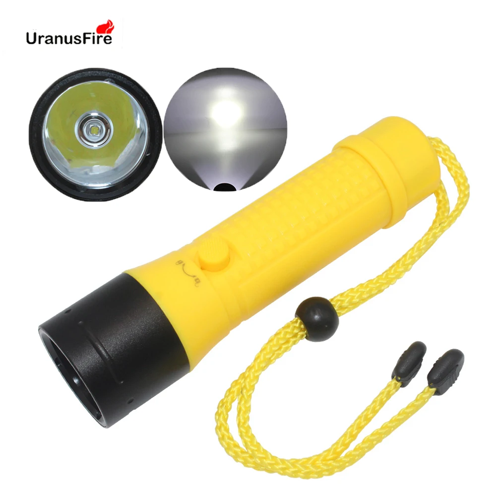 UranusFire Usb Rechargeable Diving Flashlight XML L2 Led Scuba Light Built In Battery Torch Waterproof Advanced Switch