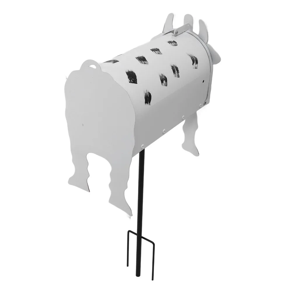 13pcs Iron Cow Mailbox Cover Spacious Delivery Port Cow Spots Cow Letter Box Cover Ample Inner Space Farm Novelty Mailbox