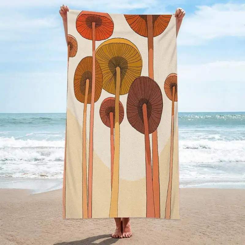 Printed Compact Sunscreen Fast Water Absorption Soft Soft And Dense Skin Friendly Beach Towel Microfiber Ultra-fine Fiber