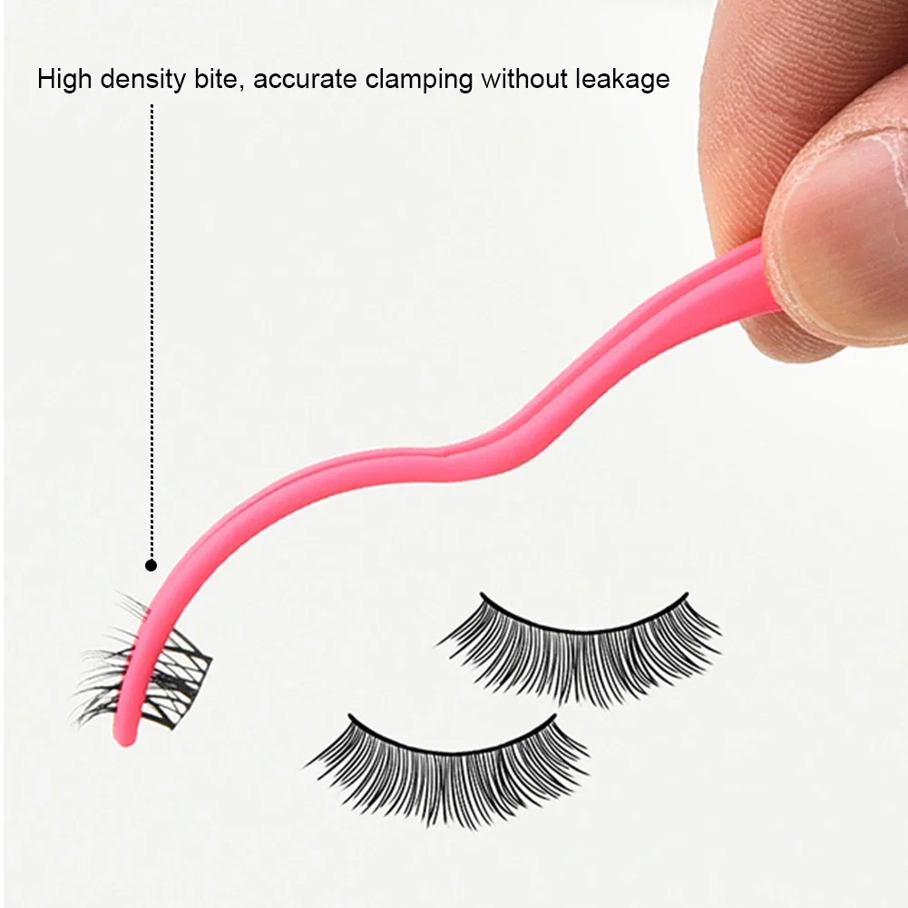 1pc pinças de cílios postiços aplicador de cílios postiços de aço inoxidável extensão de cílios modelador nipper clipe braçadeira ferramentas de maquiagem