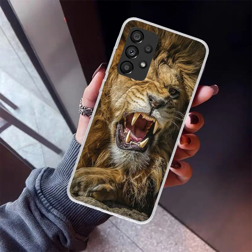 Lion Alpha Male Cub Phone Case For Samsung Galaxy A15 A14 A13 A12 A55 A54 A53 A52S A25 A24 A35 A34 A23 A33 A22 A32 A05S A03S A04