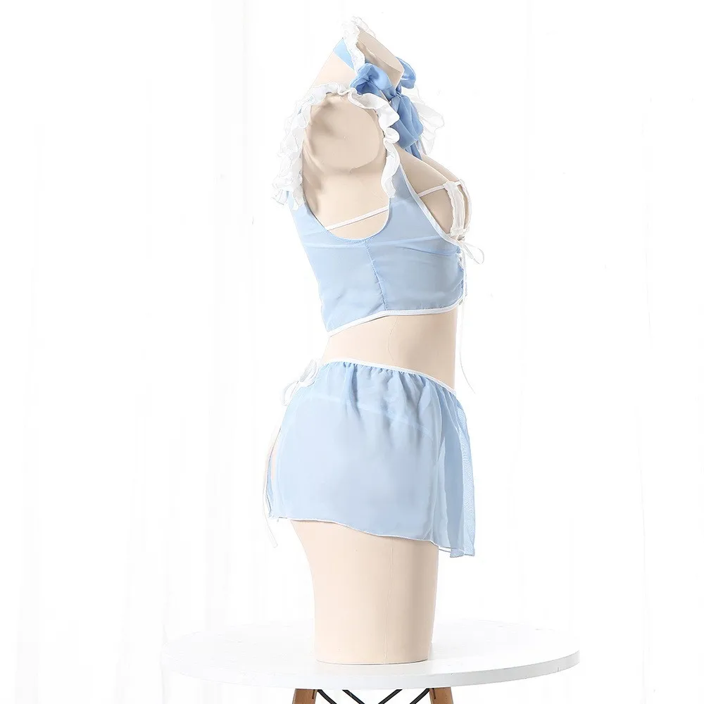 Anime Cosplay fur s for Women, Servant Uniform, Py Play Maid, Underwear, Sexy, Blue, White, Sweet Lingerie, Night Club Party