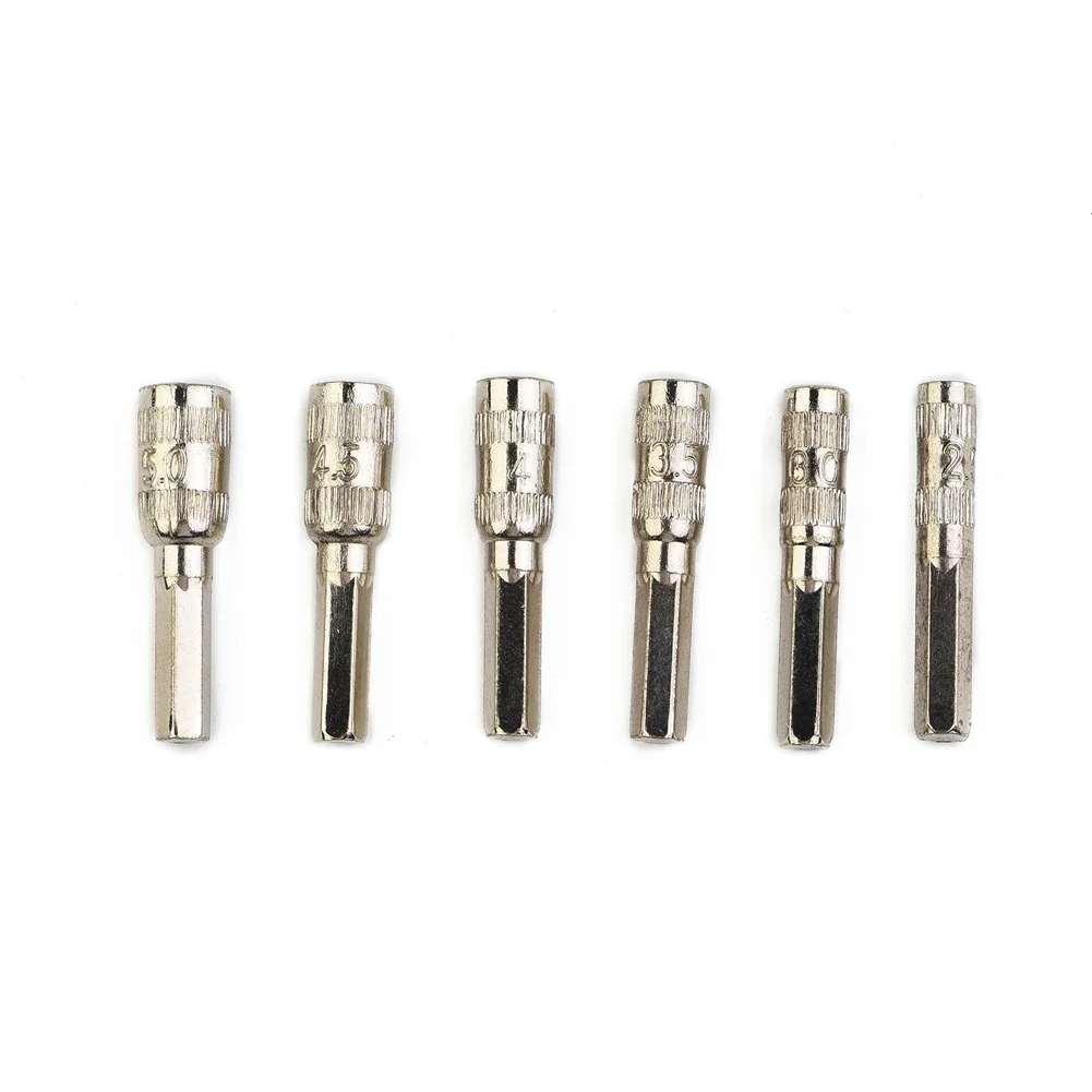 6pcs/set Hex Socket PH2.0 2.5mm 3mm 3.5mm 4mm 4.5mm 5mm 5.5mm H4 Hex Shank Sleeve Nozzles Nut Driver Set Hand Tools