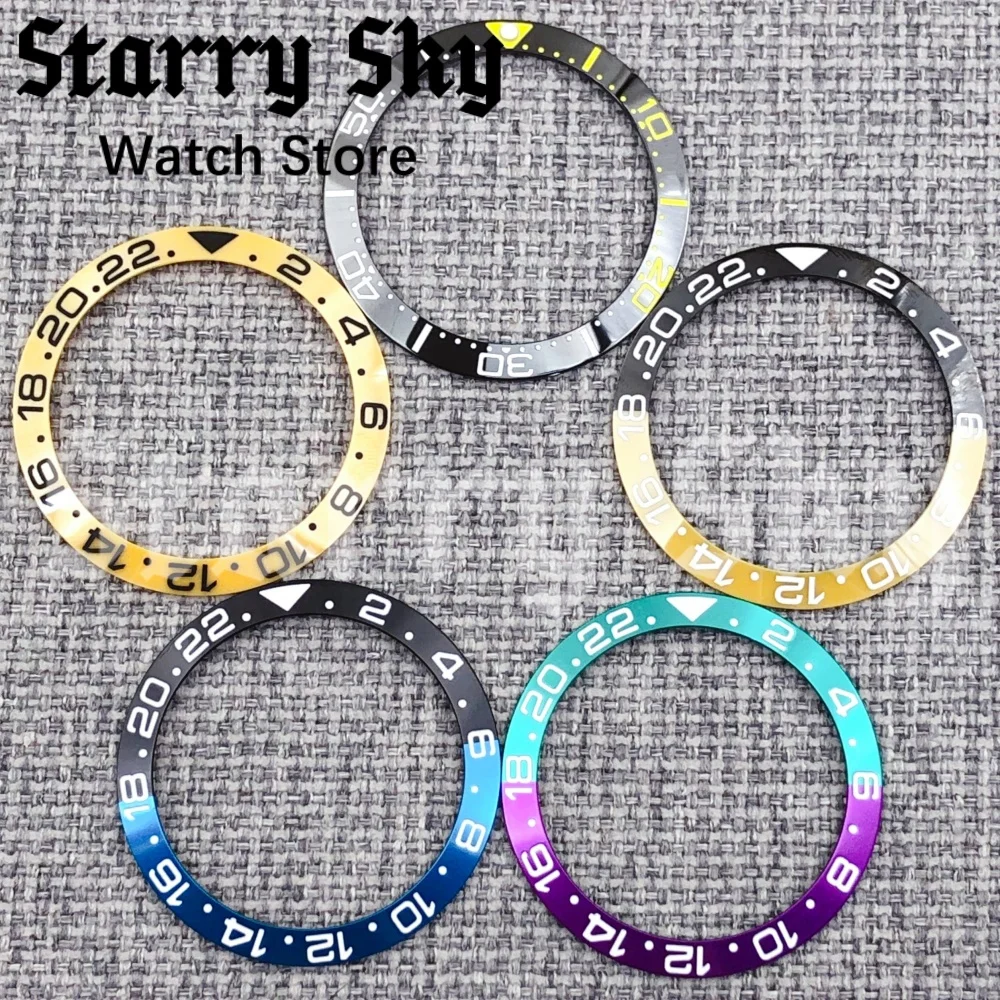 

Новые мужские часы Starry Sky с керамическим безелем GMT, 38 мм * 30,5 мм, запчасти для часов, подходят для мужских часов для дайвинга с корпусом 40 мм, аксессуары для часов