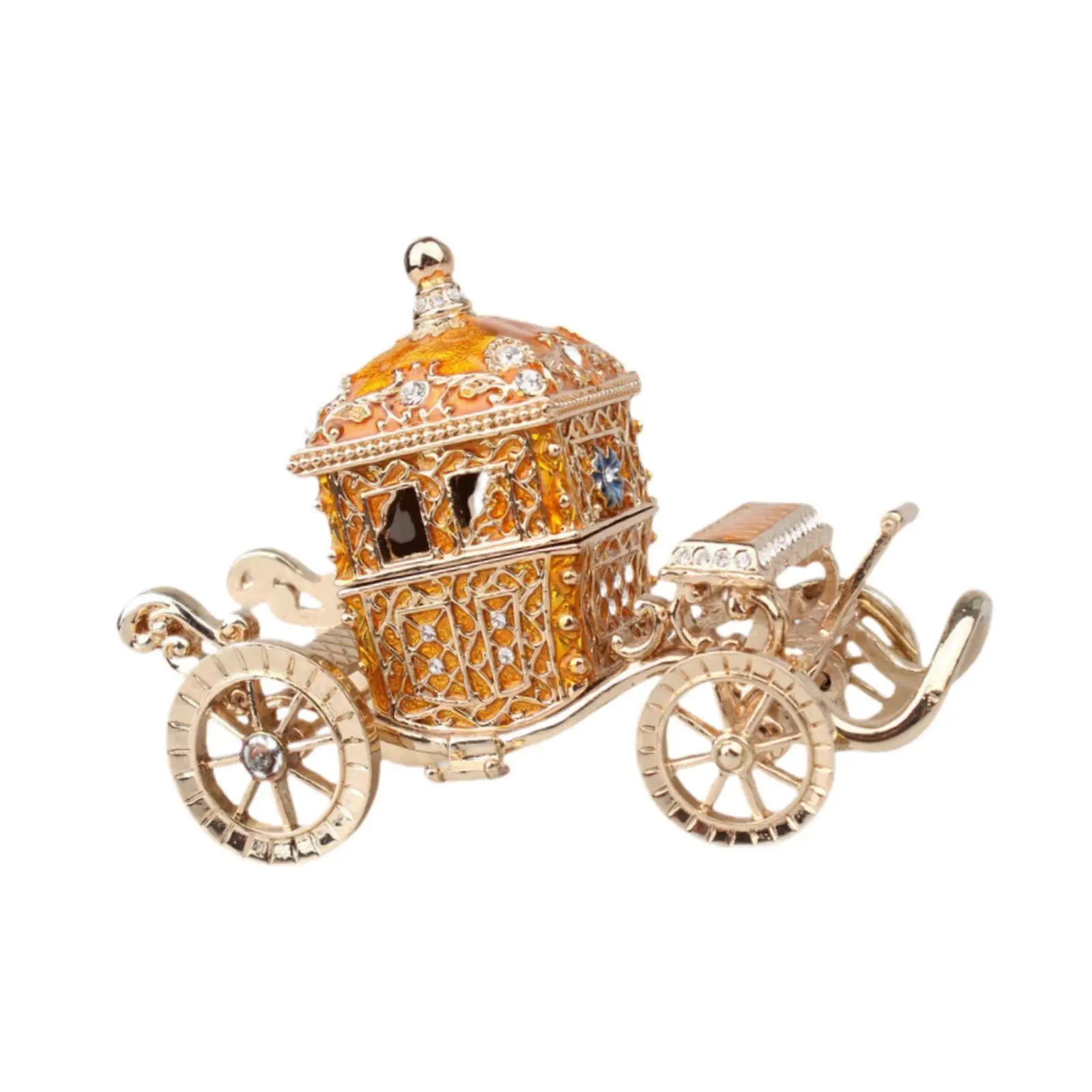 

Декоративная шкатулка-карета для украшений и памятных вещей, для праздников, юбилеев, свадеб, настольное украшение