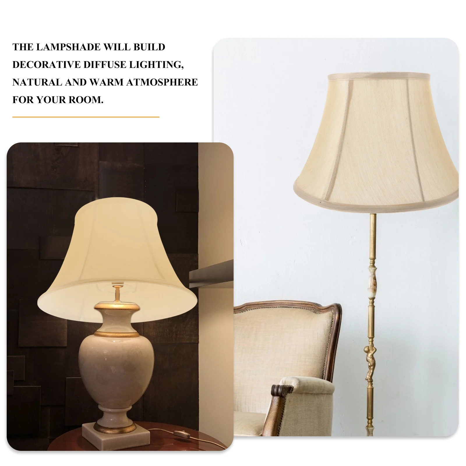 

Тканевый абажур, бежевый пылезащитный чехол для лампы для потолка, стены, пола, спальни, прочный тканевый абажур, офисное домашнее освещение