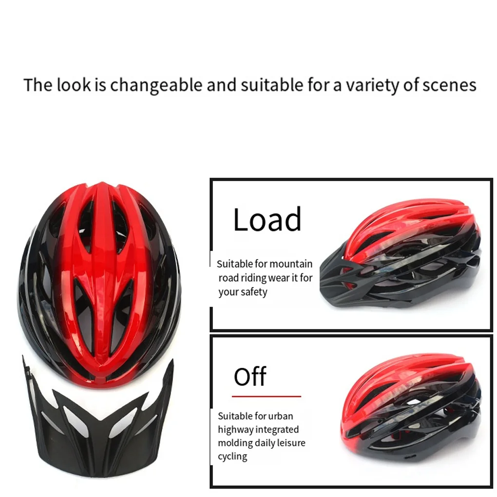 22hole Bike Helmet Outdoor Night Cycling Helmets Detachable Safety Hat