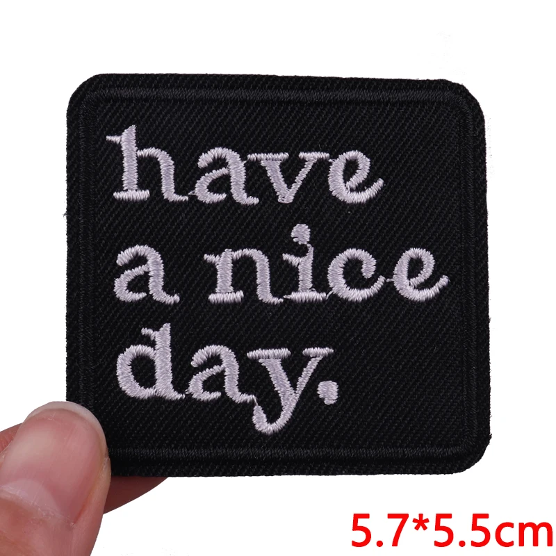 Letter Slogan Embroidered Patchs DIY Backpack Jackets Hats Personality Sew Embroidery Applique DIY Iron On Patches For Clothing