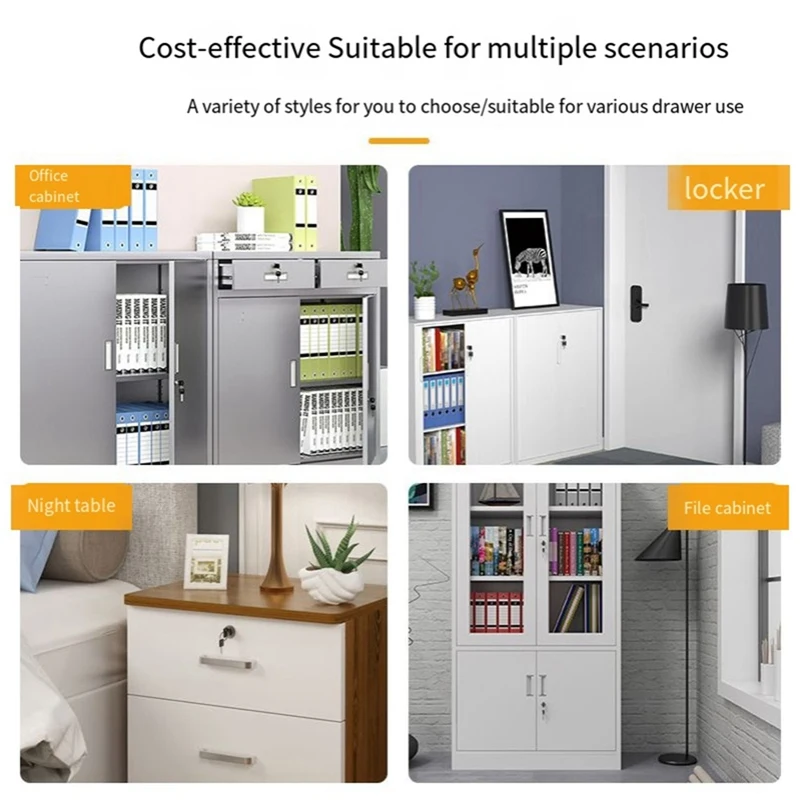 Замок для ящика офисного стола, цинковый сплав, противоугонный замок для мебельного шкафа, замок для картотеки, тот же ключ